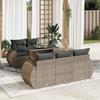 VidaXL Garden Lounge Set 6 Pcs with Grey Cushions Wicker 3326571