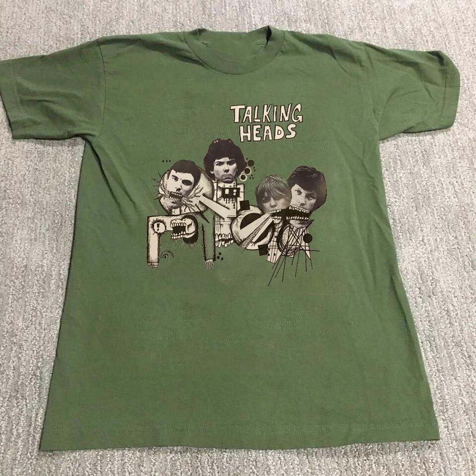 Ich habe ein paar Talking Heads und David Byrne T-Shirts in voller Größe Grün gemacht L gray