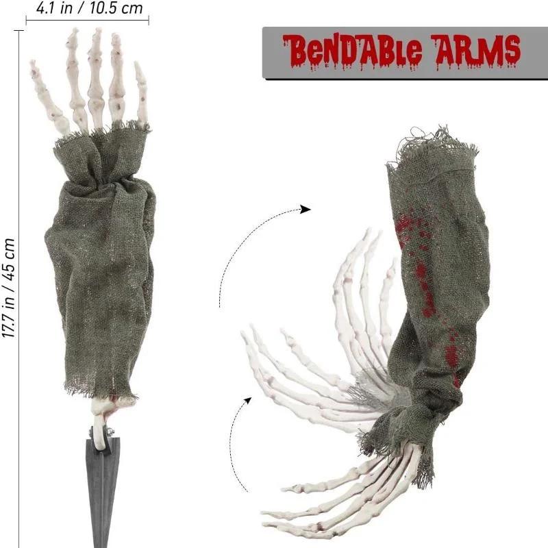 Halloweenská lebka hlava ducha 3ks/sada dekorace lezoucí duch trik simulace lebka ruka dekorace strašidelný dům halloweenská dekorace