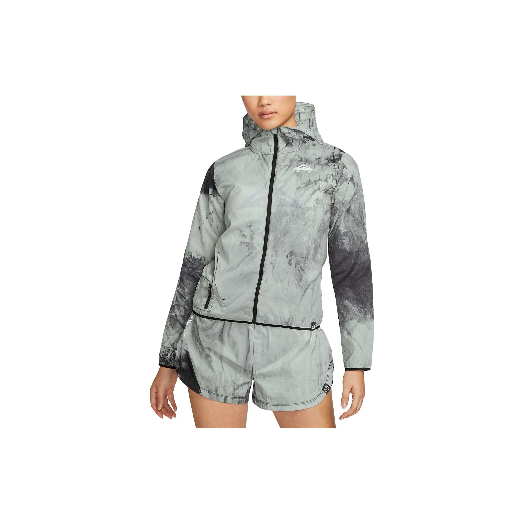 

Nike Embroidered Floral Pattern Hooded Jacket Women Outerwear Black DX1042-011 M