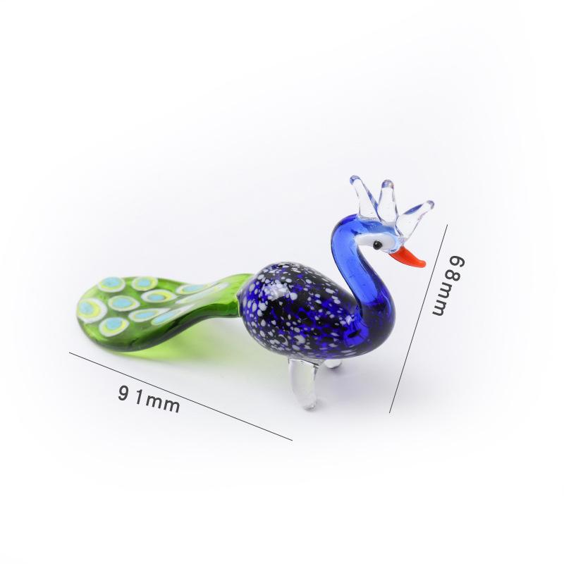 Creative Handmade Miniature Glass Peacocks Hedgehog Birds Animal Ornaments Home Study Bedroom Tabletop Decoration Gift 2026 New