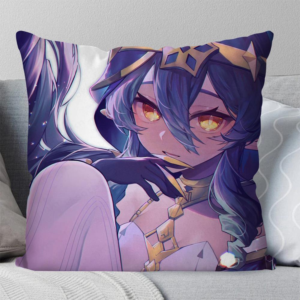 Layla Anime Game Genshin Impact Pillow Case Square Pillow Bedroom Sofa Leisure Comfort Cushion Living Room Home Decoration 40X40