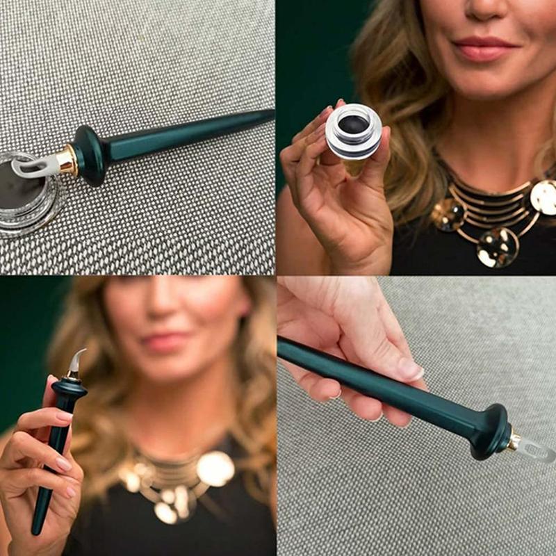 Buy 1 Set New Eyeliner Guide Tools Silicone Eyes Liner Pencil Brush Waterproof Reusable for