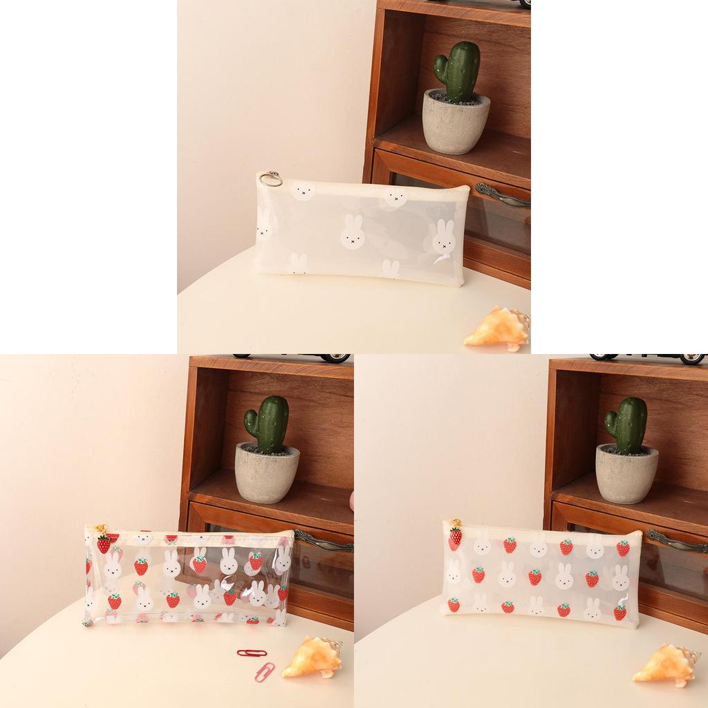 Eva Transparent Waterresistant Pencil Case With Large Capacity For Students And Office Use