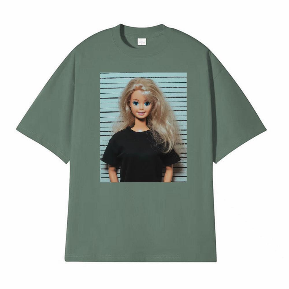 Mugshot Doll Meme Crying Happy Expression Doll Humor Print Tshirts Unisex Women Summer Fashion T Shirt High Quality Loose T Shirts