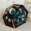 Pool Ball Fusion Portable Automatic Umbrella Compact Durable 8 Rib Design Lightweight for Outdoor Daily Use Elegant Women's Umbrella