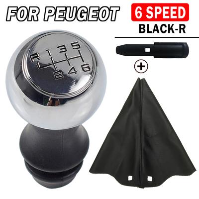5 Speed Car Gear Shift Knob Boot Cover For Peugeot 106 107 206 207 301 306 307 308 406 407 2008 3008 Citroen C2 C3 C4