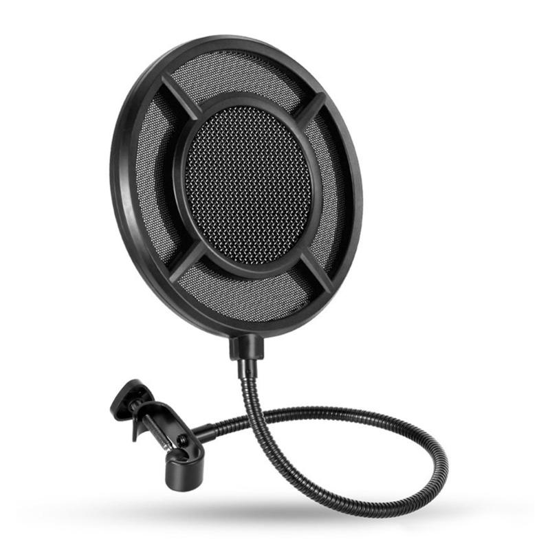 

Double Layer Studio Microphone Pop Filter Flexible Wind Screen Sound Filter Shield for Broadcast Podcast Recording 1