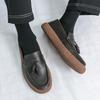 Fashion Brand Genuine Leather Men's Casual Shoes Tassel Office Business Party Men Shoes Outdoor Soft Comfort Driving Lazy Loafers Shoes