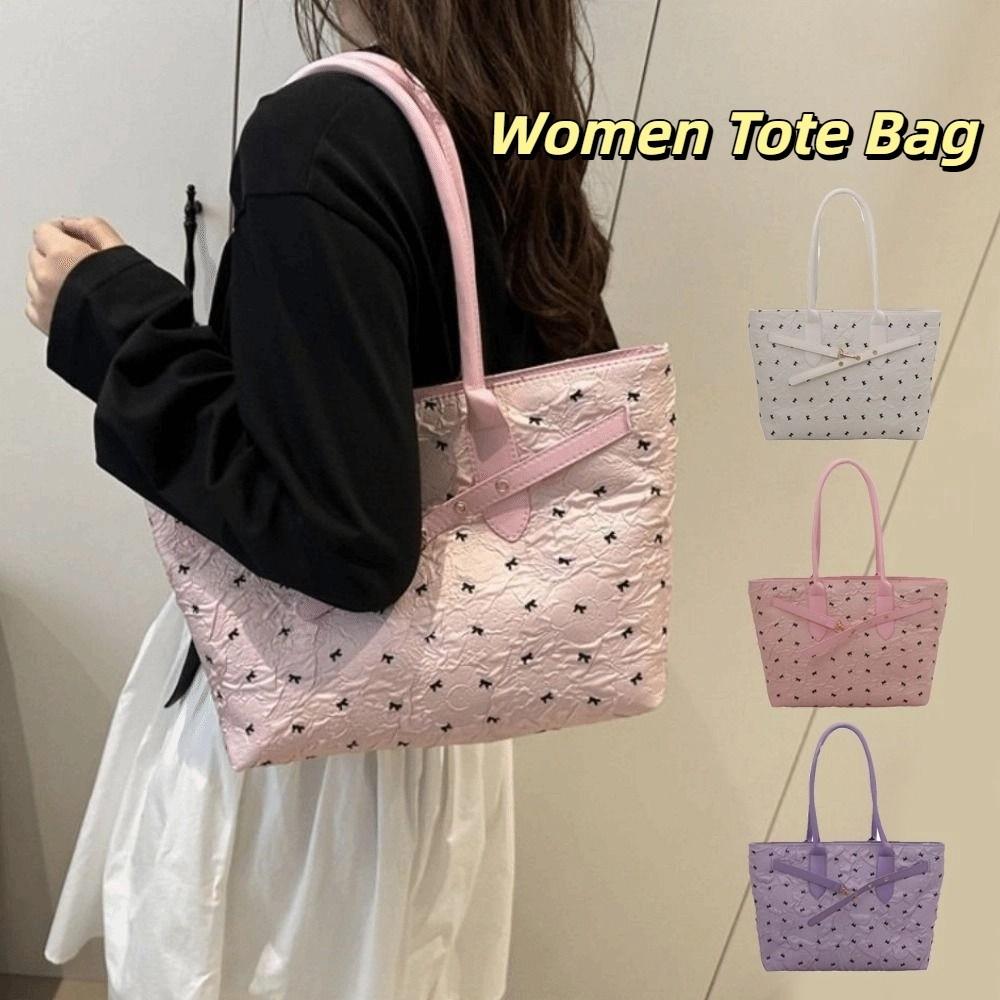 Y2k Bow Shoulder Bag Stylish Commuting Bag Fashion Women Tote Bag Girls