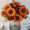 1/4PCS Artificial Flowers Silk Holding Sunflower Valentine's Wreath Wedding Brial Bouquet Home Room Arrangement Vase Sill Decora