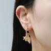 Shell-Shape Metallic Stud Earring Trend Ear Stud Ins Style Women's Earrings  Party