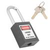 1.5in Safety Padlocks Steel Beam Insulated Lock with 2 Keys for Industry Machine ManufacturingBlack