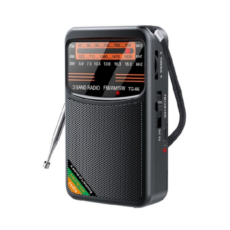 

Miniature Travel Full Band Radio With Powerful Speaker Long Battery Universal Frequency Coverage чорний