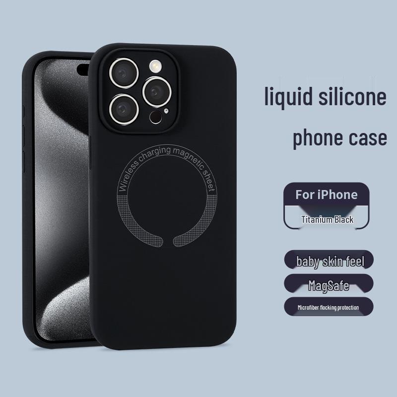 MagSafe Shockproof Liquid Silicone Case with Lens Protection for 16 Pro Max