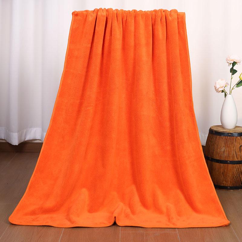 Solid Color Thickened Microfiber Polyester-Cotton Beach & Bath Towel Set
