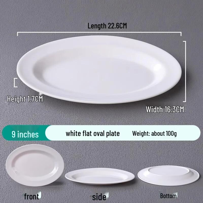 White Melamine Serving Plates