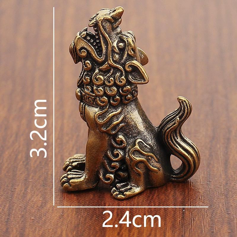 Messing Miniatur Drache Neun Söhne Anhänger Desktop Antik Drache Chinesischer Stil Ornament Handwerk Sammlung Heimdekor 2025 Neu