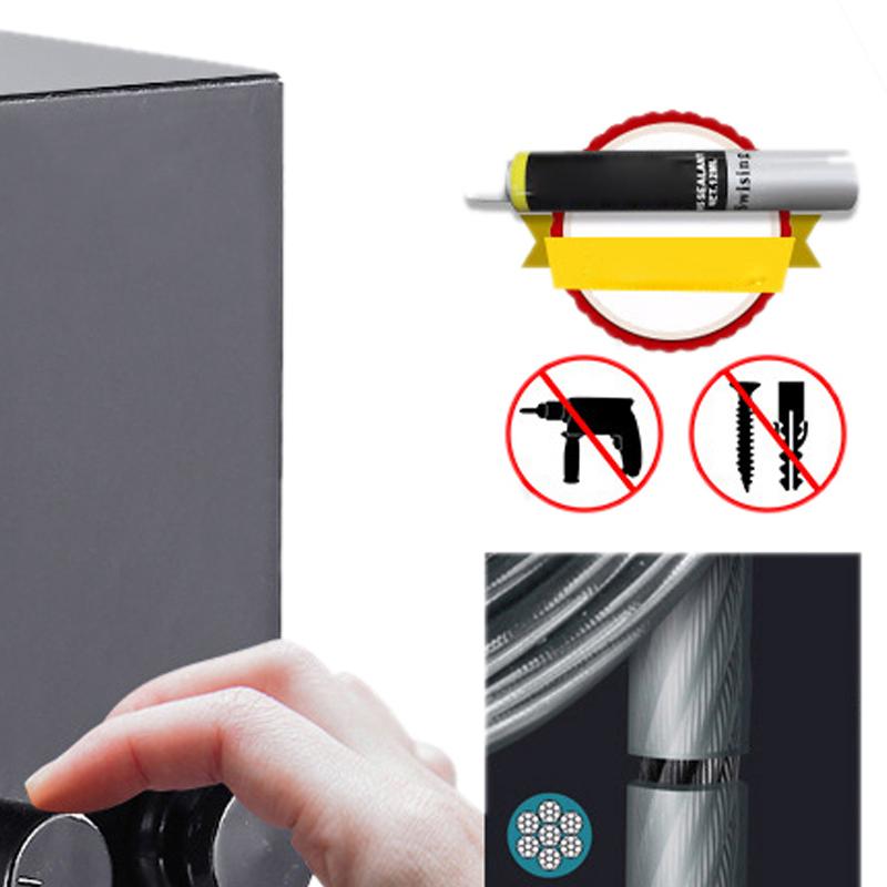 Einziehbare Wäscheleine Wandmontiert Duale Installation Einzeldraht Verdickte Einziehbare Wäsche