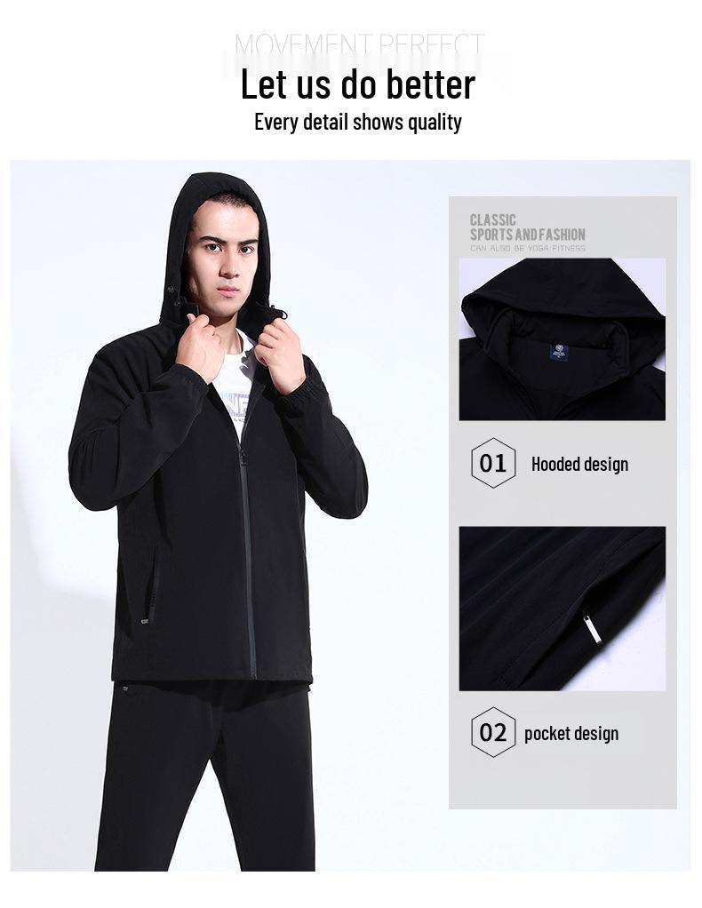 Men's Hooded Quilted Tracksuit - Autumn/Winter Casual Two-Piece Set