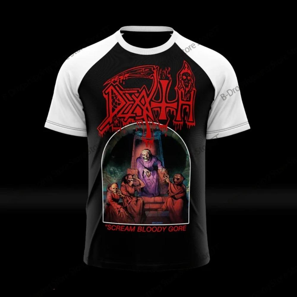 New Rock Death Band Album 3D Print T-shirt Men Women Fashion Plus Size Short Sleeve Tops Tees Tshirt Hip Hop Y2k Trend Retro