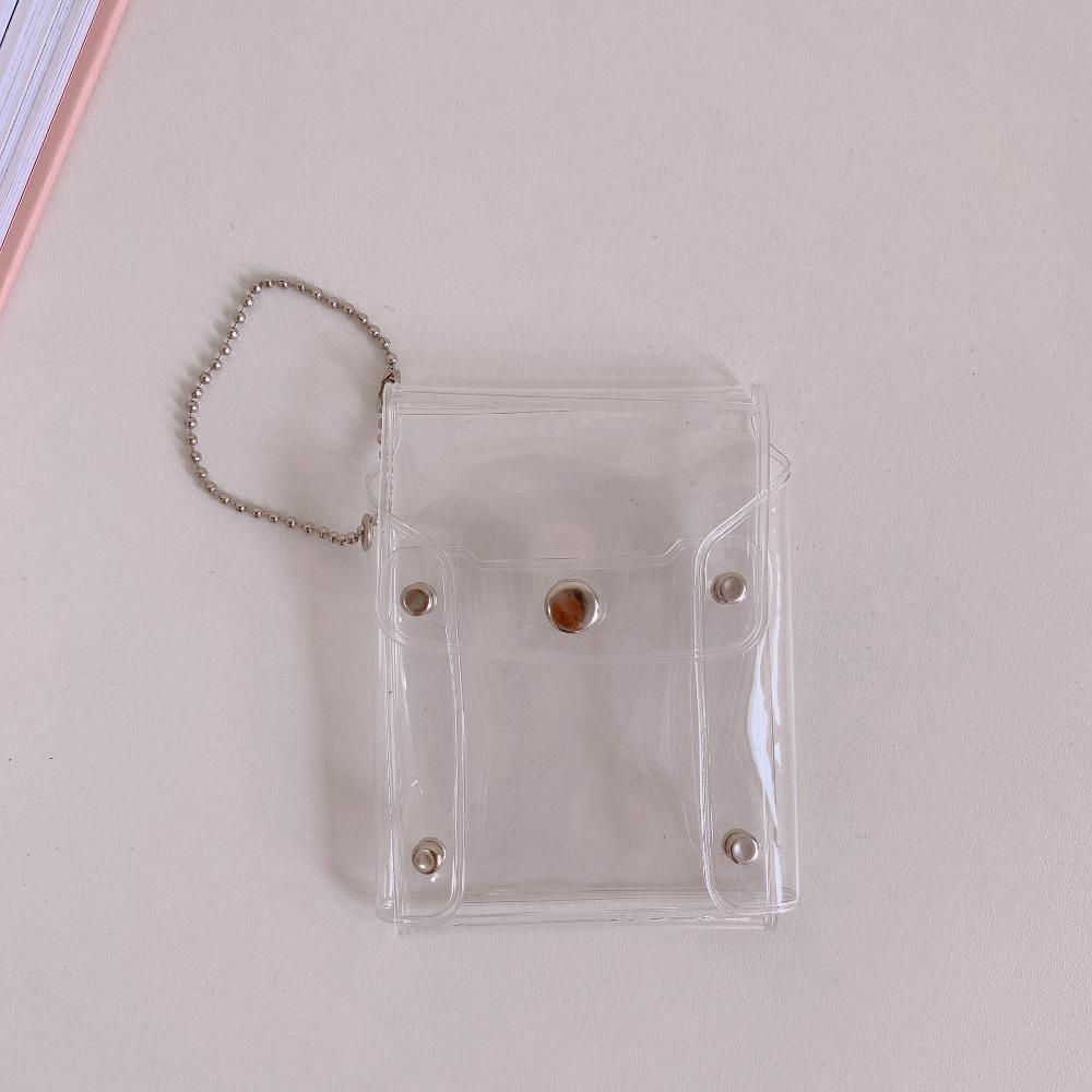 

Lip Balm Chapstick Pouch PVC Lipstick Holder Clear Keychain білий