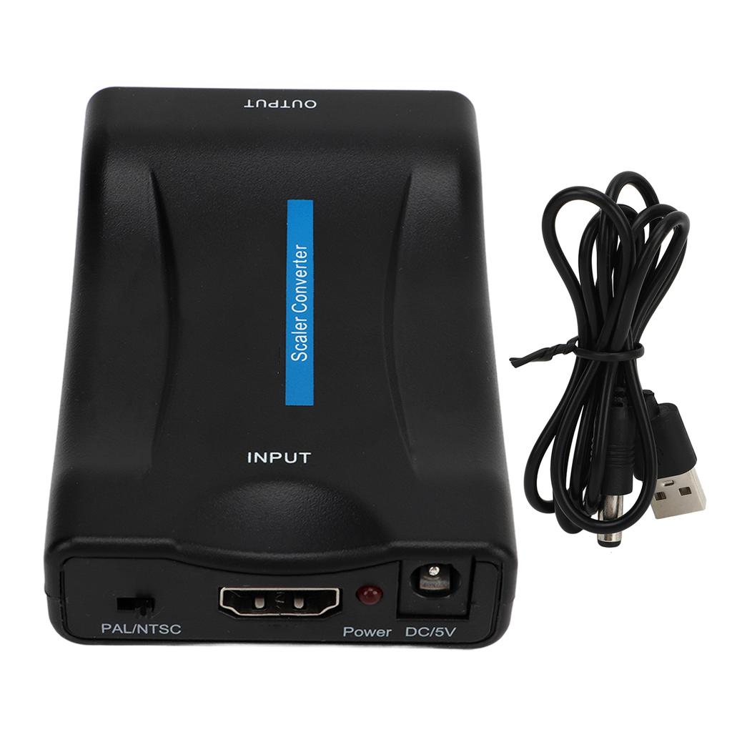 HD Multimedia Interface To Scart Converter ABS Video Adapter Box for TV DVD Player
