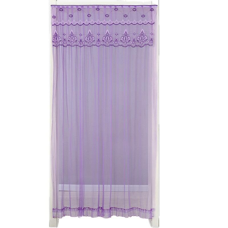 Rural Door Curtain Household Lace Anti-mosquito and Fly Bedroom Double-layer Screen Curtain No punch-free partition