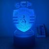 3d Led Acrylic Night Light Football Club Touch Table Desk Lamp 7 Colour Gifts
