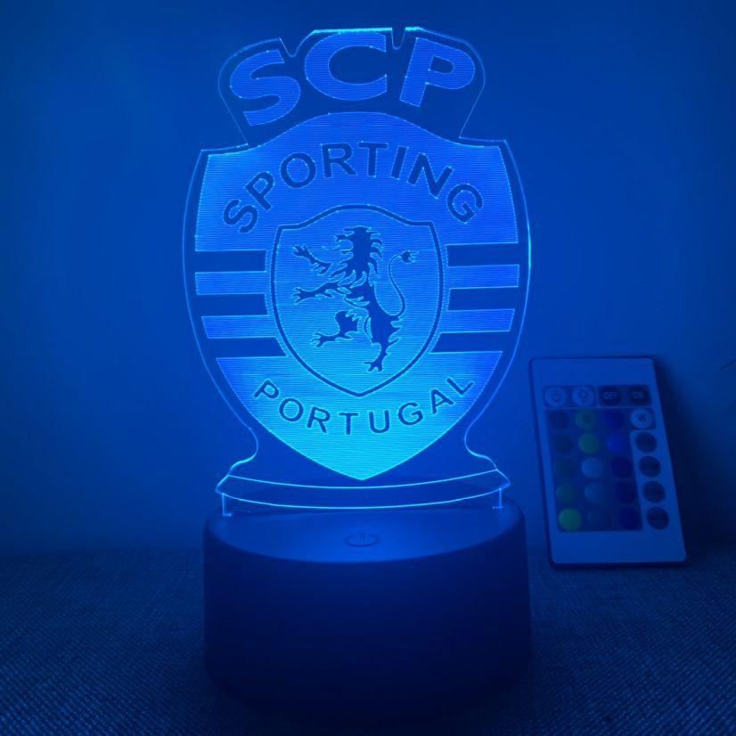 3d Led Acrylic Night Light Football Club Touch Table Desk Lamp 7 Colour Gifts