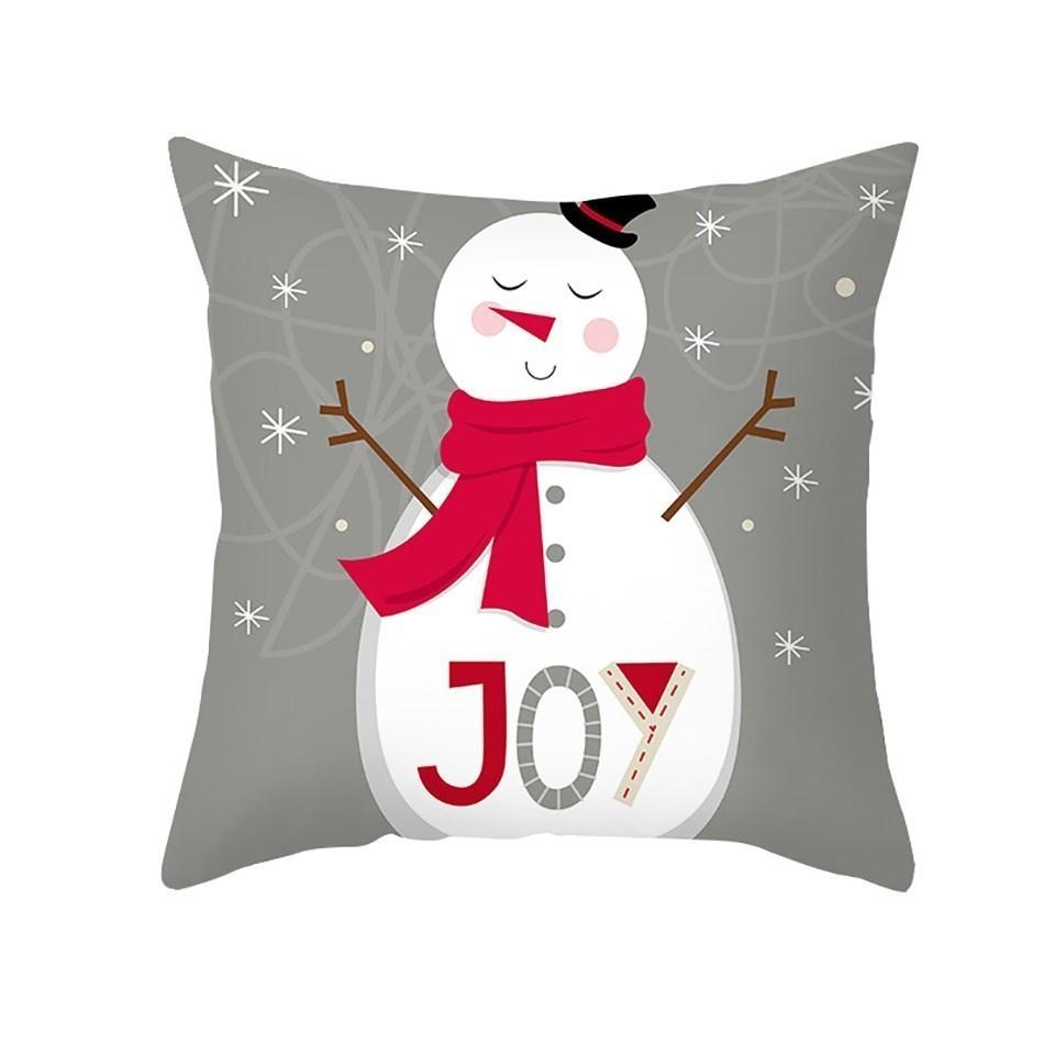 Christmas Cushion Cover Santa Printed Sofa Pillow Cover Christmas Decoration Gift Natal Navidad New Year