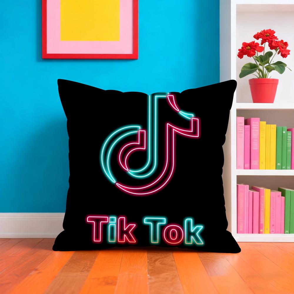 T-tik-t-Tok Fashion Pillow Case Pillow Case Plush Fabric Soft Double Sided Print Home Sofa High Quality Cushion