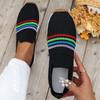 Large-size Fly-woven Single Shoes, Casual Flat-soled Sports Shoes, Comfortable and Lightweight, Foreign Trade Lazy One-pedal Single Shoes