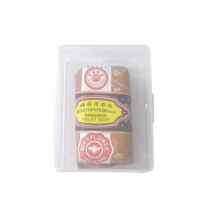 Bee Flower Mini Sandalwood Soap & Makeup Sponge Cleaner - 25g Travel Pack