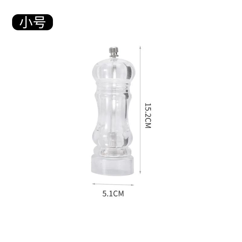 Transparent Pepper Grinder Salt Mill Machine Crusher Spice Grinding Handheld Seasoning Containers Bottle Gadgets
