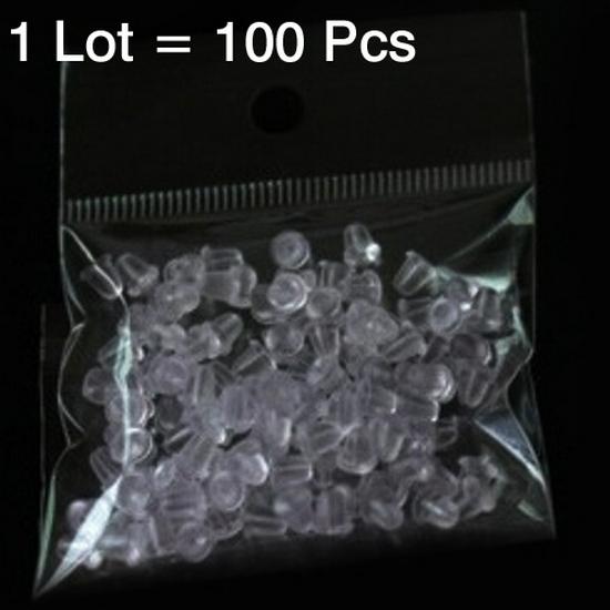 Kugelförmige Kunststoff-Ohrstöpsel - 100 DIY Schmuck Ohrring-Verschlüsse