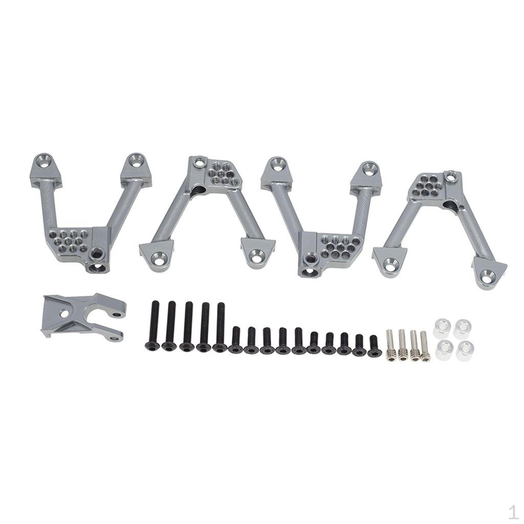Metal Adjustable Front Rear Shock Towers Hoops Mount for SCX10 II Chassis 90046 90047 Upgrade