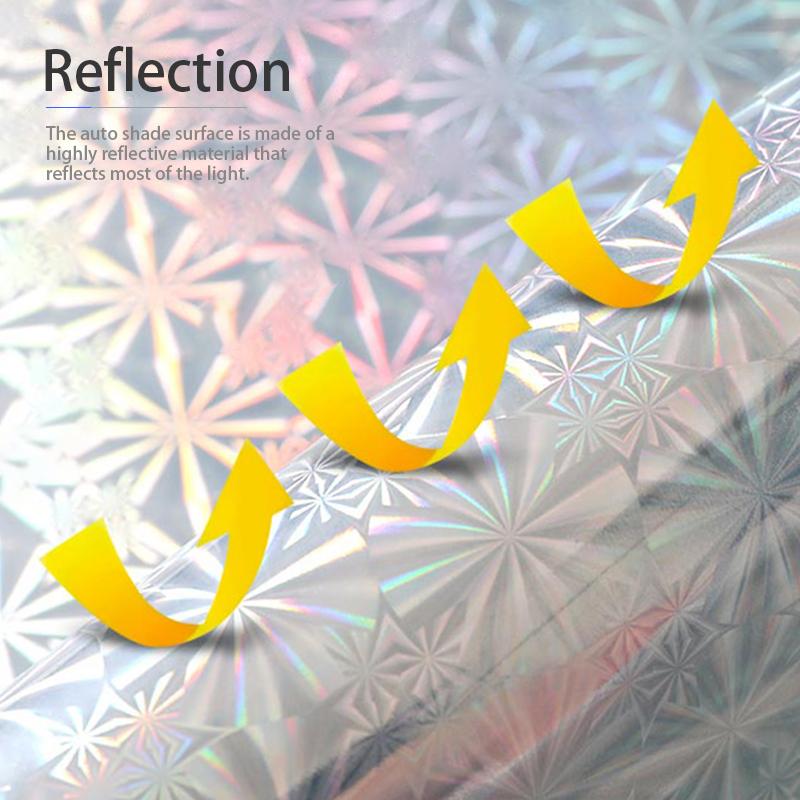 SEAMETAL Car Windshield Sun Shade Front Window Sun Protection Cover Suction Cup Sunshade Aluminum Foil UV Reflection Curtain