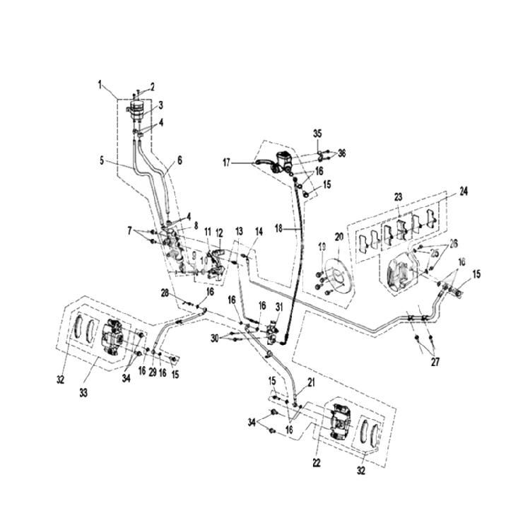 Masters Cylinder Pedal Brake Fit for CF800 CForce 800cc CF800 7020-080110 ATV