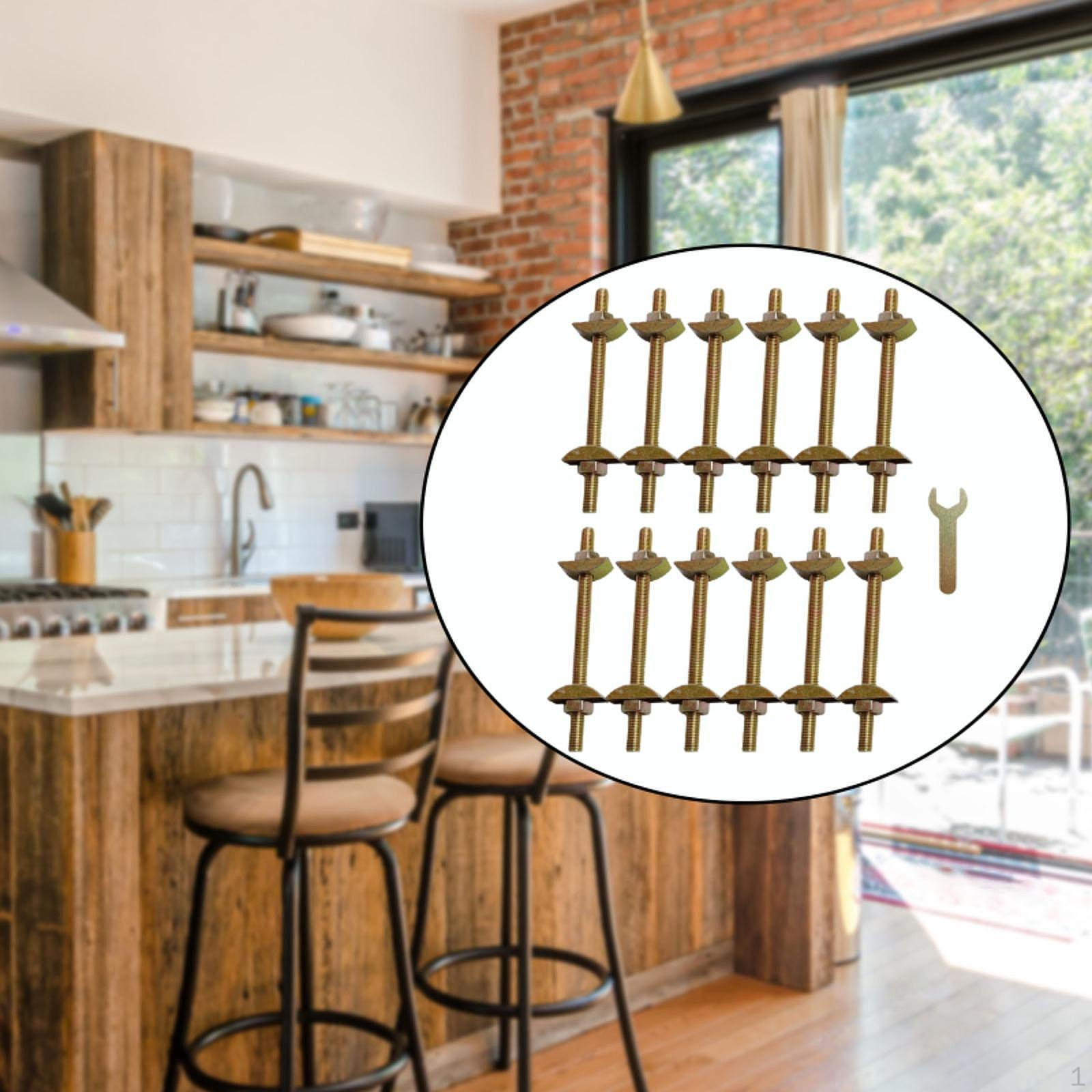 

Соединительные болты для столешницы, сменные крепежные болты для мебели, крепление для коммерческой и жилой лестницы M8x8 12Pcs