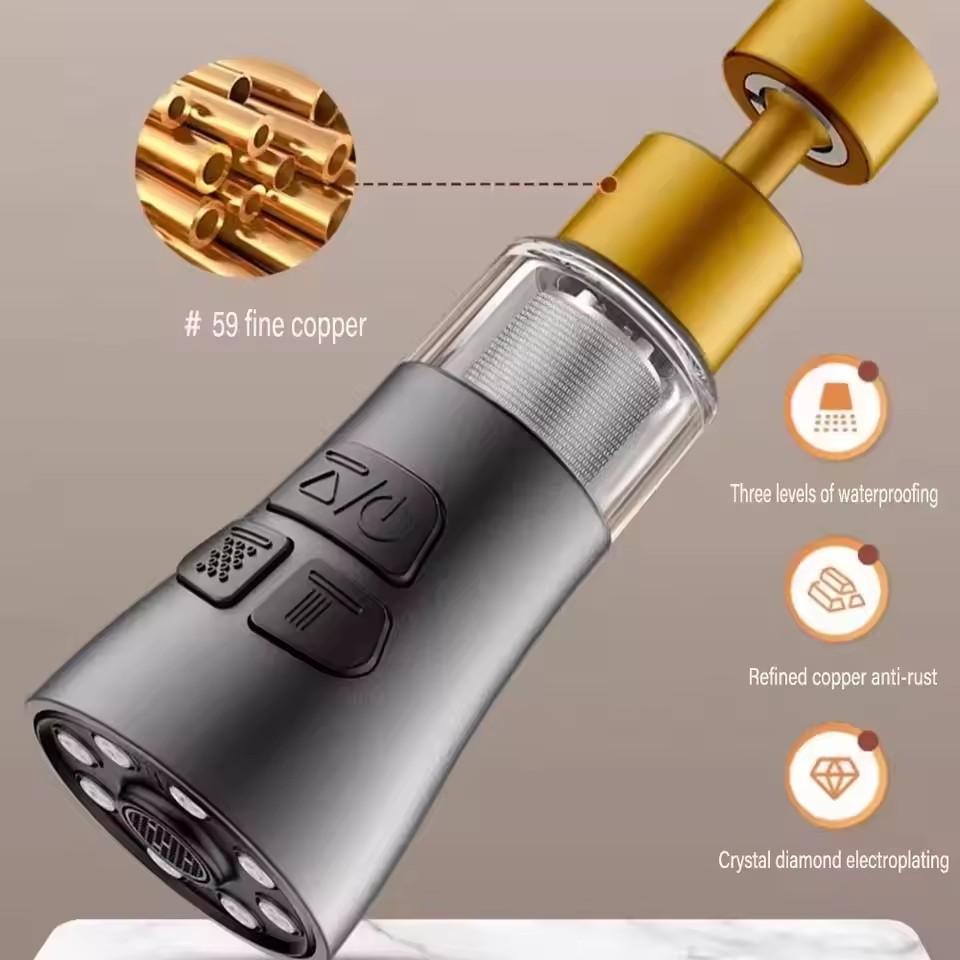 360° Rotate Kitchen Faucet Extender With Filter Function Universal Aerator Splash Filter Washbasin Faucet Bubbler Nozzle Aerator