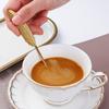 HANYANG Feather Spoon Golden 304 Stainless Steel Fruit Fork Literary Small Spoon Spoon Spoon Creative Tableware Colorful Feather Spoon