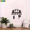 Iron Wall Key Rack Handmade Cat Shaped Vintage Style Key Holder with 6 Hooks Gift for Cat Lovers
