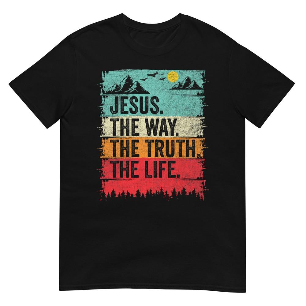 Иисус Путь Истина Жизнь Женская Мужская Детская Христианская Футболка для Богослужения 2XL
