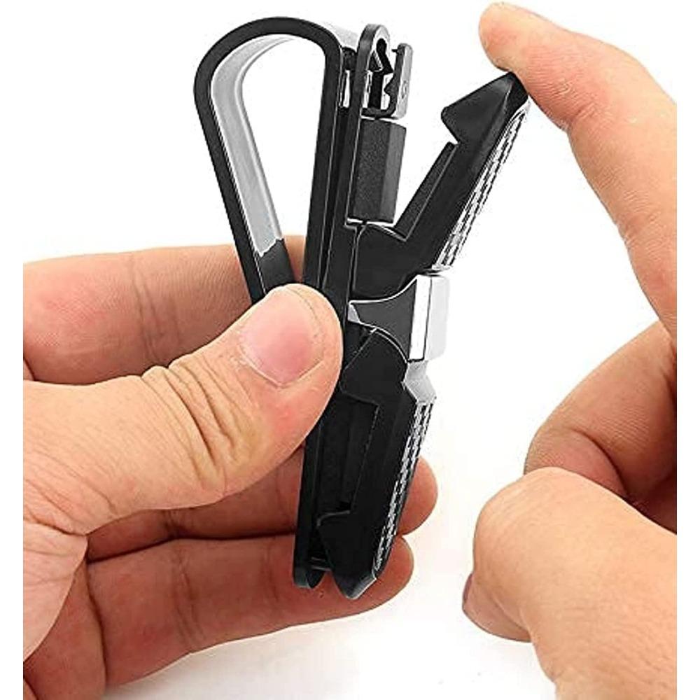 Sun Glasses Holder for Car Sun Visor Mount Ticket Card Clip, 180° Rotational Double-End Holder for Sunglasses and Eyeglasses