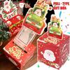 With 50pcs Transparent Bags Pull Out Christmas Money Box Santa Snowman Cash Pull Gift Boxs Merry Christmas DIY Money Holder Box