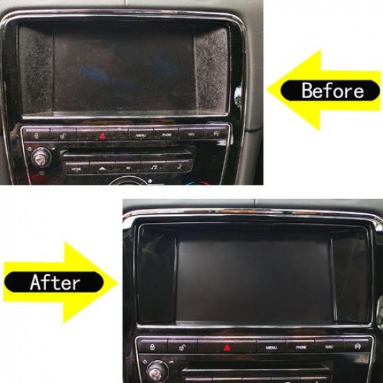 Glossy Black Dashboard Navigation Cover Frame Trim For Jaguar XJ 2010-2016