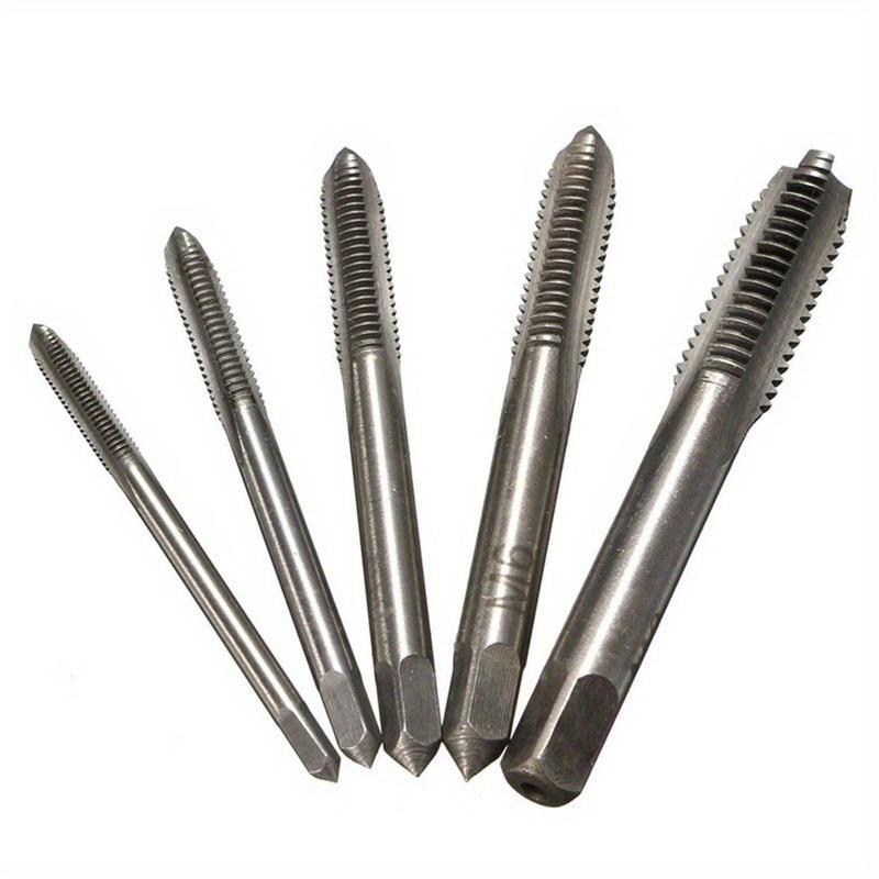 10PCS/Set M3 M4 M5 M6 M8 Machine Spiral Point Straight Fluted Screw Thread Metric Plug Hand Tap Drill