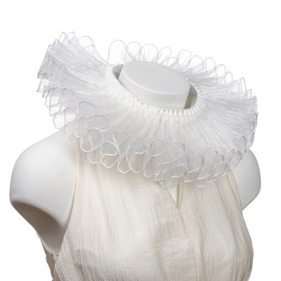 White Scarf Neck Ruffle Fake Collar Opera Performance Retro Decoration Collar Medieval Costume Accessories Po Props