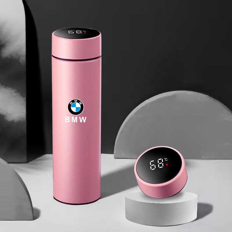 2026 Hot Car Thermos Jug Car Smart Display Stainless Steel Insulation Cup For BMW 1 2 3 4 5 7 Series F10 F20 F30 G20 G30 Interior Sticker